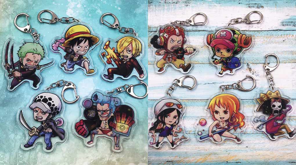 Bộ sưu tập móc khóa mica One Piece nhiều màu sắc, thích hợp làm quà tặng Bộ sưu tập móc khóa mica Anime One Piece nhiều màu sắc, thích hợp làm quà tặng