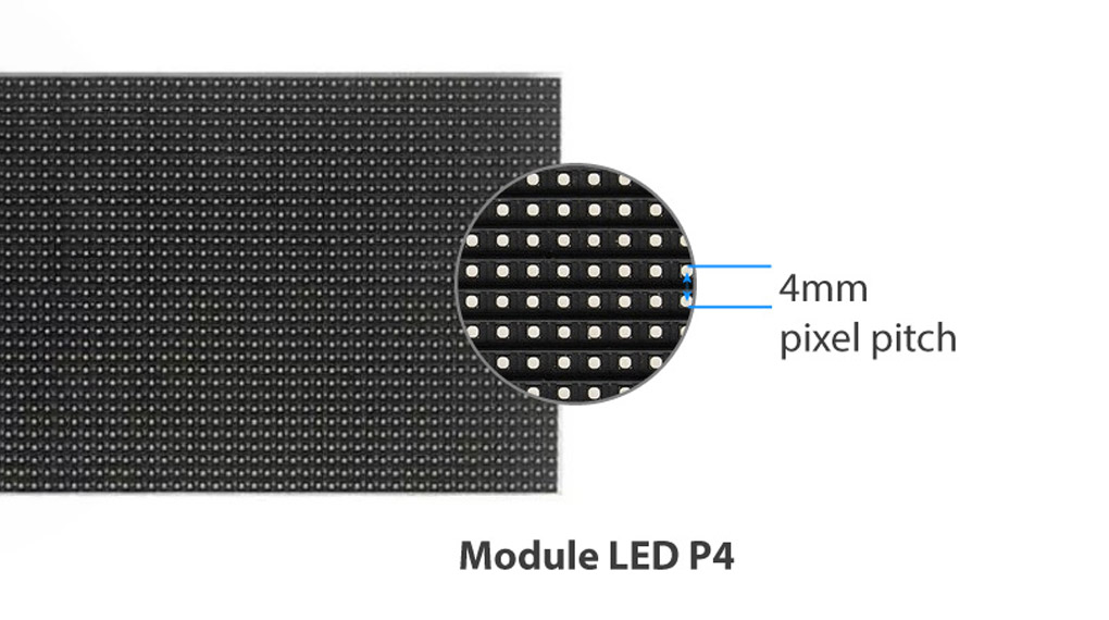 Module LED P4 với pixel pitch 4mm, cung cấp hình ảnh rõ nét cho quảng cáo ngoài trời Module man hinh led 1020x570 1
