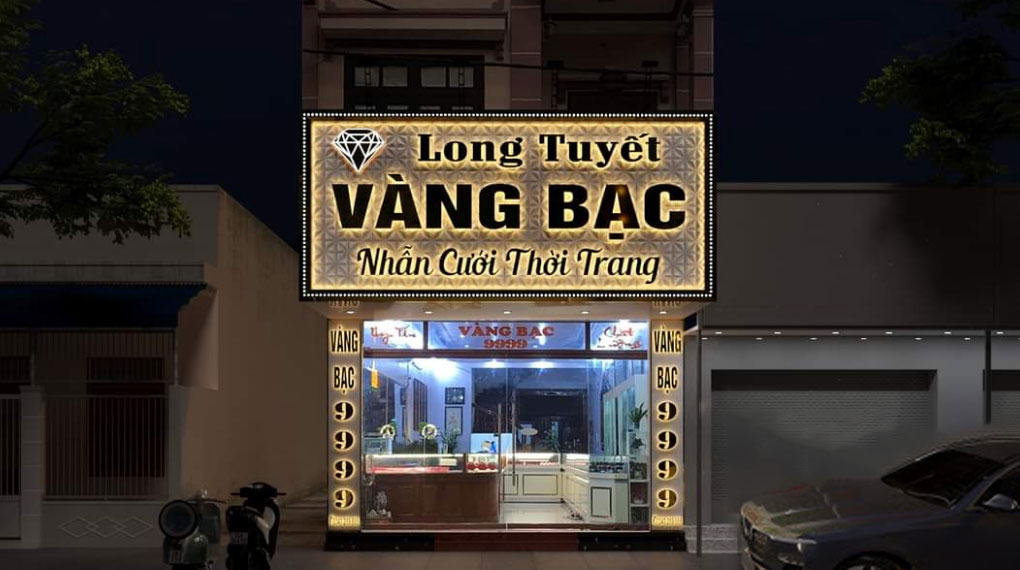 Thiết kế bảng hiệu tiệm vàng với đèn nền LED tạo hiệu ứng ánh sáng thu hút bang hieu tiem vang 1020x570 3