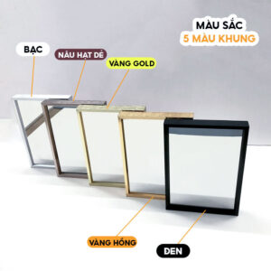 các loại màu sắc khung ảnh gương đèn led nhôm tại DTC