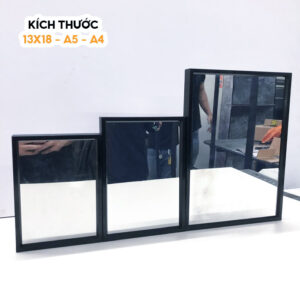 kích thước phổ biến các loại kích thước Khung Tranh Gương Đèn LED Viền Nhôm từ 13x18 tới a5 và a4