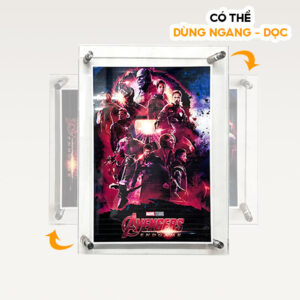 Khung Mica Treo Tường - Khung Tranh Mica có thể cố định ngang hoặc dọc tuỳ theo ứng dụng của khách hàng