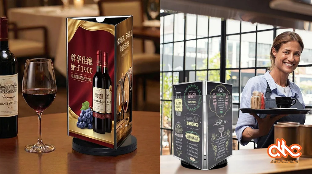 Ke Menu Mica 3 Mat Tam Giac De Xoay sử dụng nhiều trong nhà hàng, khách sạn Ke Menu Mica 3 Mat Tam Giac De Xoay sử dụng nhiều trong nhà hàng, khách sạn