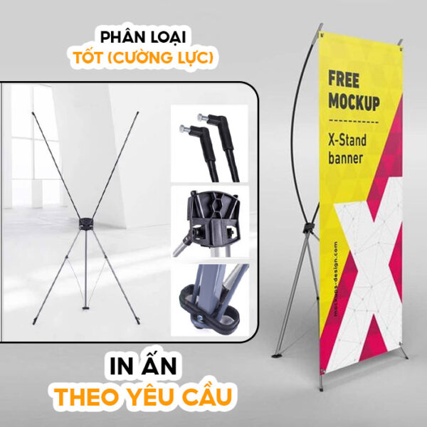 Standee Chữ X loại tốt, cường lực và in ấn theo yêu cầu tại DTC Ads