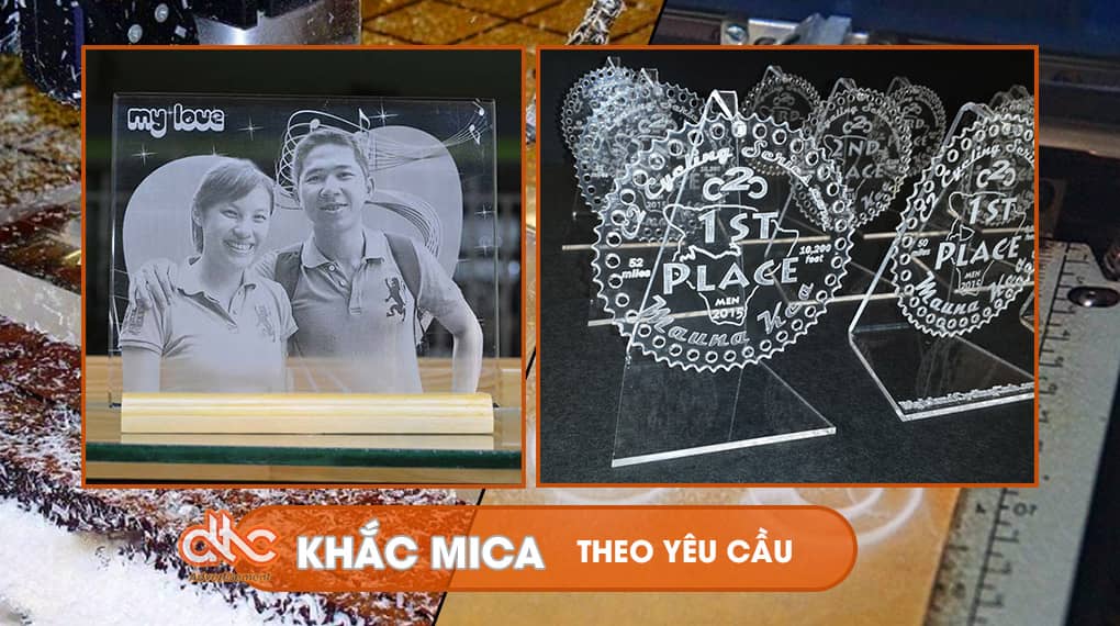 Khắc mica ứng dụng làm quà tặng theo yêu cầu Khắc mica ứng dụng làm quà tặng theo yêu cầu