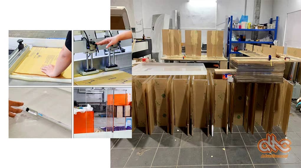 Xưởng sản xuất chân bàn mica DTC Ads tại TPHCM Xưởng sản xuất chân bàn mica DTC Ads tại TPHCM