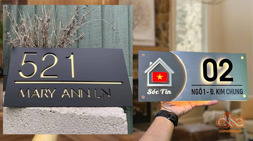 Biển số nhà alu với thiết kế từ đơn giản đến hiện đại Biển số nhà alu với thiết kế từ đơn giản đến hiện đại