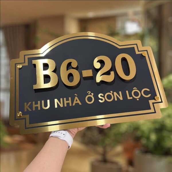 Biển số nhà bằng inox sang trọng cao cấp