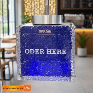 Hộp đèn xoay treo trần mica sần cao cấp