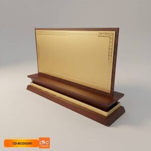 Biển chức danh đế gỗ cao cấp sang trọng in ấn theo yêu cầu