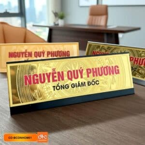 Biển tên chức danh bằng nhôm chữ L giá rẻ