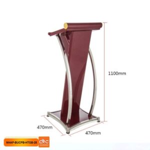 Kích thước bục phát biểu gỗ kết hợp inox sang trọng