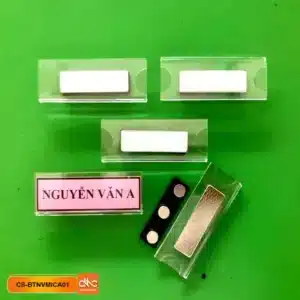 Bảng tên nhân viên mica cài áo thay nội dung tiện lợi giá rẻ 4