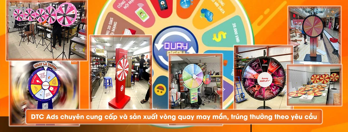 DTC Ads chuyên cung cấp vòng quay may mắn trúng thưởng đa dạng mẫu mã DTC Ads chuyên cung cấp vòng quay may mắn trúng thưởng đa dạng mẫu mã