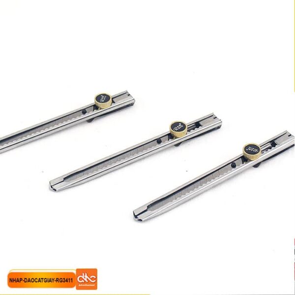 Dao cắt giấy inox RG bản nhỏ 9mm có chốt khóa an toàn tiện lợi