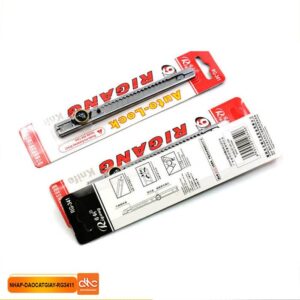 Dao cắt giấy inox RG bản nhỏ 9mm có chốt khóa an toàn tiện lợi 4