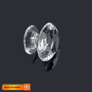 Tay cầm, tay nắm tủ kệ nhựa mica acrylic trong suốt hình kim cương dẹt cao cấp