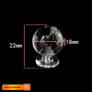 Tay nắm, tay cầm tủ nhựa mica acrylic trong suốt hình bóng tròn 3