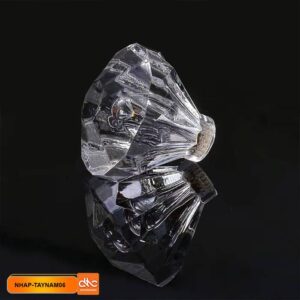 Tay nắm tay cầm nhựa mica acrylic hình lăng trụ pha lê trong suốt