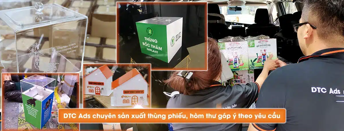 DTC Ads là xưởng sản xuất chuyên cung cấp thùng phiếu hòm thư, các loại theo yêu cầu tùy chỉnh giá rẻ tại TPHCM DTC Ads là xưởng sản xuất chuyên cung cấp thùng phiếu hòm thư, các loại theo yêu cầu tùy chỉnh giá rẻ tại TPHCM