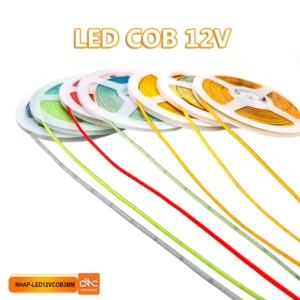 Dây led cob 12v 3mm không viền thẩm mỹ cao