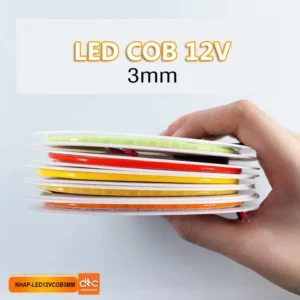 Dây led cob 3mm 12v không viền
