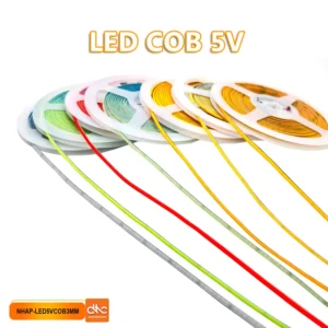 Led dây cob 5v bản dày 3mm không viền thẩm mỹ
