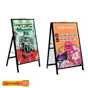 Standee khung sắt chữ A quảng cáo gấp gọn tiện lợi