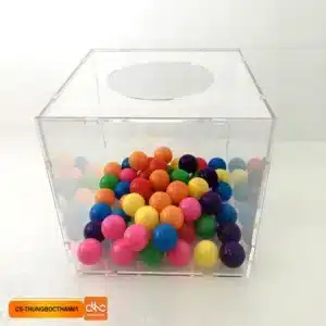 Thùng bốc thăm trúng thưởng bằng mica khoét tròn giá rẻ 1