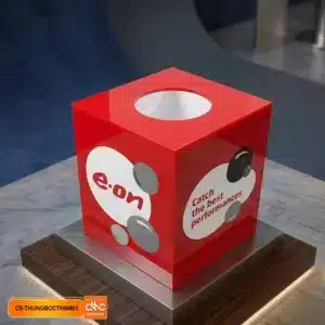 Thùng bốc thăm trúng thưởng bằng mica khoét tròn giá rẻ 6