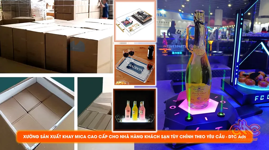 Xưởng sản xuất khay mica theo yêu cầu DTC Ads Xưởng sản xuất khay mica theo yêu cầu DTC Ads