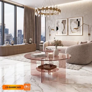 Bàn trà, bàn sofa mica acrylic 2 tầng đẹp tại DTC Ads