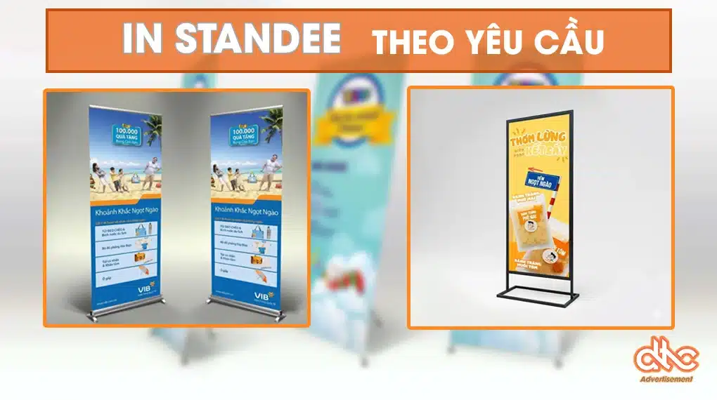 In standee in standee lấy liền