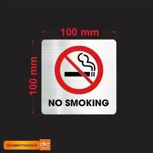 Bảng cấm hút thuốc alu nhôm xước in UV đẹp