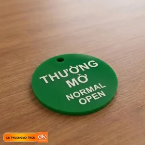 Thẻ Valve Tròn Mica Thường Đóng – Thường Mở: Giải Pháp Đánh Dấu Van Công Nghiệp Bền Đẹp