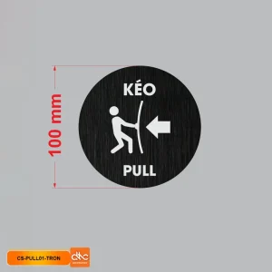 Bảng hướng dẫn kéo đẩy cửa, Biển hướng dẫn kéo đẩy cửa Push/Pull Alu đen xước
