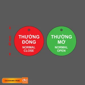 Thẻ Valve Tròn Mica Thường Đóng – Thường Mở: Giải Pháp Đánh Dấu Van Công Nghiệp Bền Đẹp