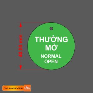 Thẻ Valve Tròn Mica Thường Đóng – Thường Mở: Giải Pháp Đánh Dấu Van Công Nghiệp Bền Đẹp