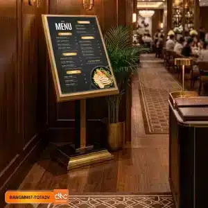 Ảnh minh họa ứng dụng thực tế làm bảng menu trong nhà hàng của sản phẩm