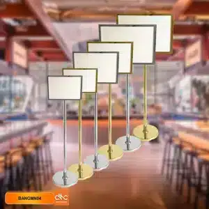 Ảnh chi tiết tổng quát các phân loại A2, A3, A4 của Bảng chỉ dẫn 2 mặt thông tin, sự kiện chân đứng đế trong màu vàng