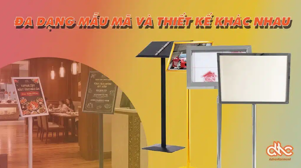 6 Mẫu Bảng Menu, Biển Chỉ Dẫn Chân Đứng Đẳng Cấp Nhà Hàng, Khách Sạn - Cung Cấp Trực Tiếp Tại TP.HCM 4 Đa dạng các mẫu mã thiết kế khác nhau của dòng sản phẩm bảng menu biển chỉ dẫn chân đứng