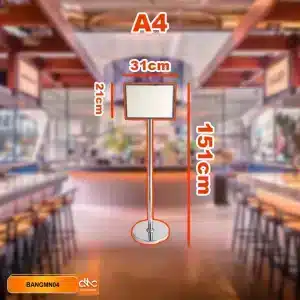 Hình ảnh chi tiết thông số của mẫu A4 Bảng chỉ dẫn thông tin sự kiện